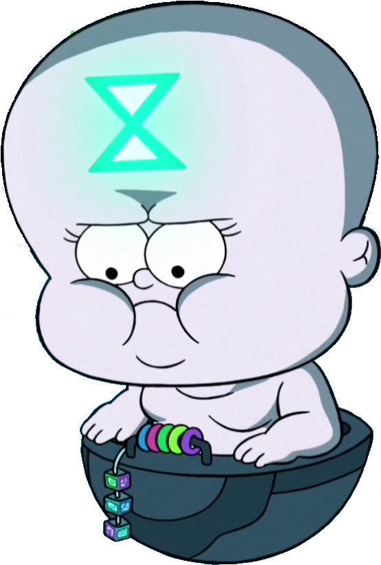 Time Gravity Falls Characterrealms - Gravity Falls Bebe Del Tiempo (674x919), Png Download