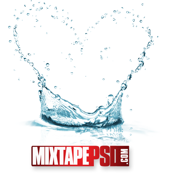 Water Heart 2 - Splash Of Water Png (569x575), Png Download