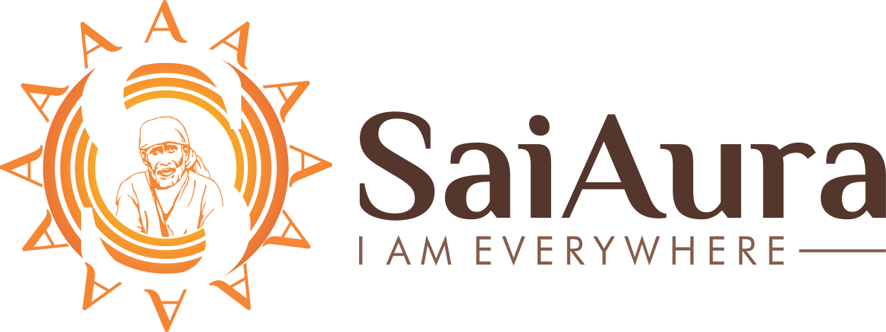 Aura Of Shirdi Sai - Sai Baba Logo Png (1246x468), Png Download