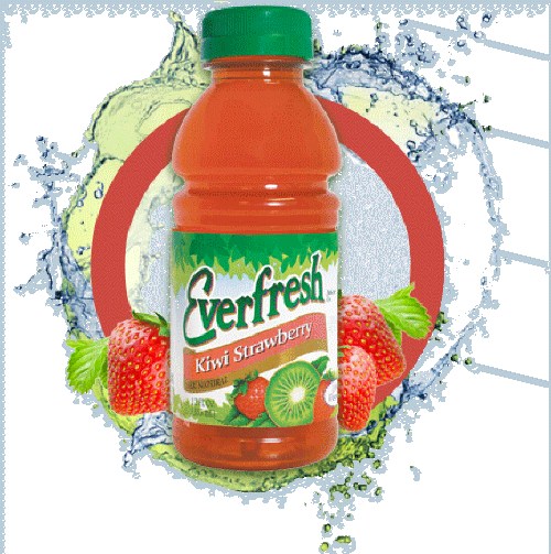Ever Fresh Juice Kiwi Strawberry 24 Oz - Everfresh Juice (500x503), Png Download