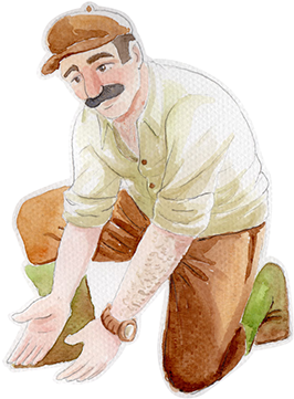 Omitted Watercolor Production Art For Tat Commercial - Sitting (600x385), Png Download