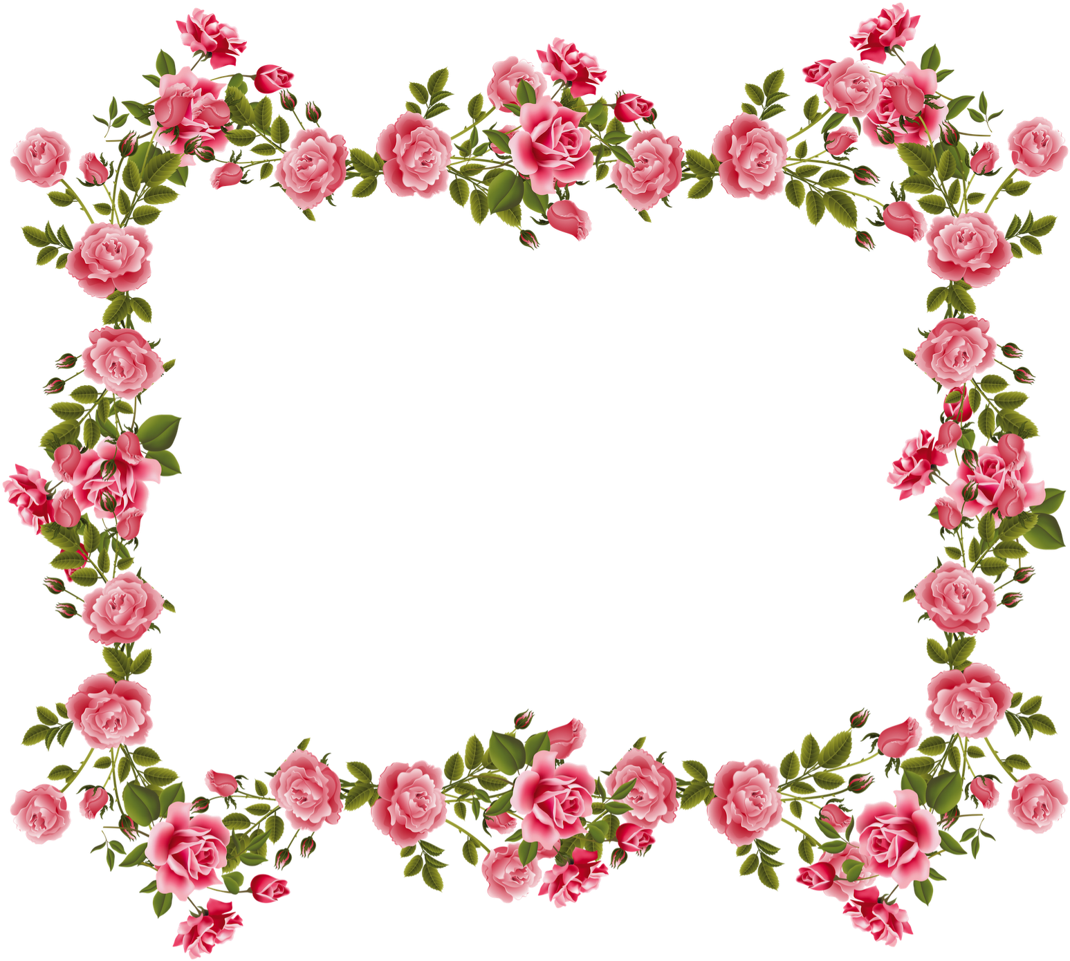 Flowers Borders Clipart April - Flowers Frame Clipart (640x480), Png Download