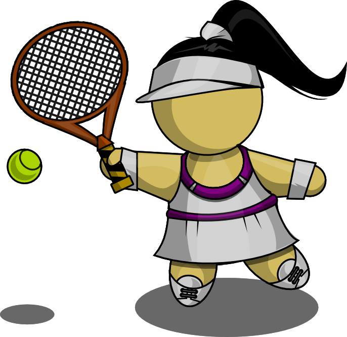 Free Female Tennis Player Clip Art - Tennis Clip Art Png (686x666), Png Download