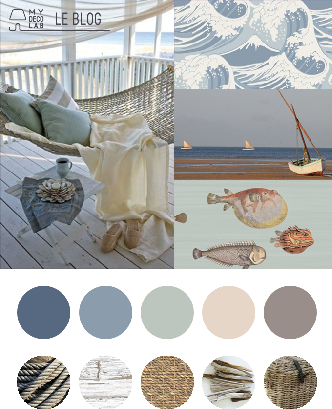 Inspiration Décoration Bord De Mer Plus - Fornasetti - Acquario Wallpaper - 97/10030 (679x864), Png Download