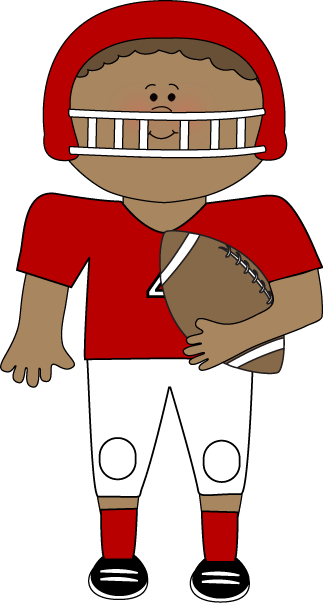 Free Library Clip Art Images Kid Carrying - American Football Player Clipart (323x603), Png Download