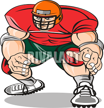 Graphic Black And White Stock Lineman Panda Free Images - Footballlineman (349x361), Png Download