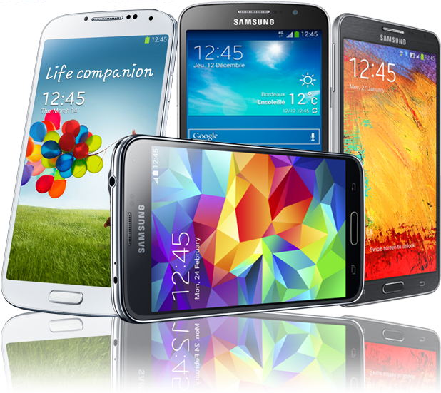 Samsung Series 7 - Samsung Galaxy S5 - 16 Gb - Black - Unlocked - Gsm (671x551), Png Download