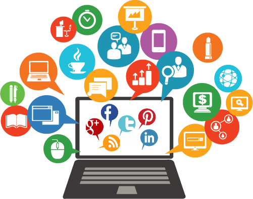 Internet Marketing - Computer Social Media Png (501x393), Png Download