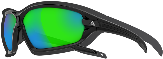 Full-frame Sunglasses - Adidas Evil Eye Evo S A419 - Black Shiny Black/grey (681x249), Png Download