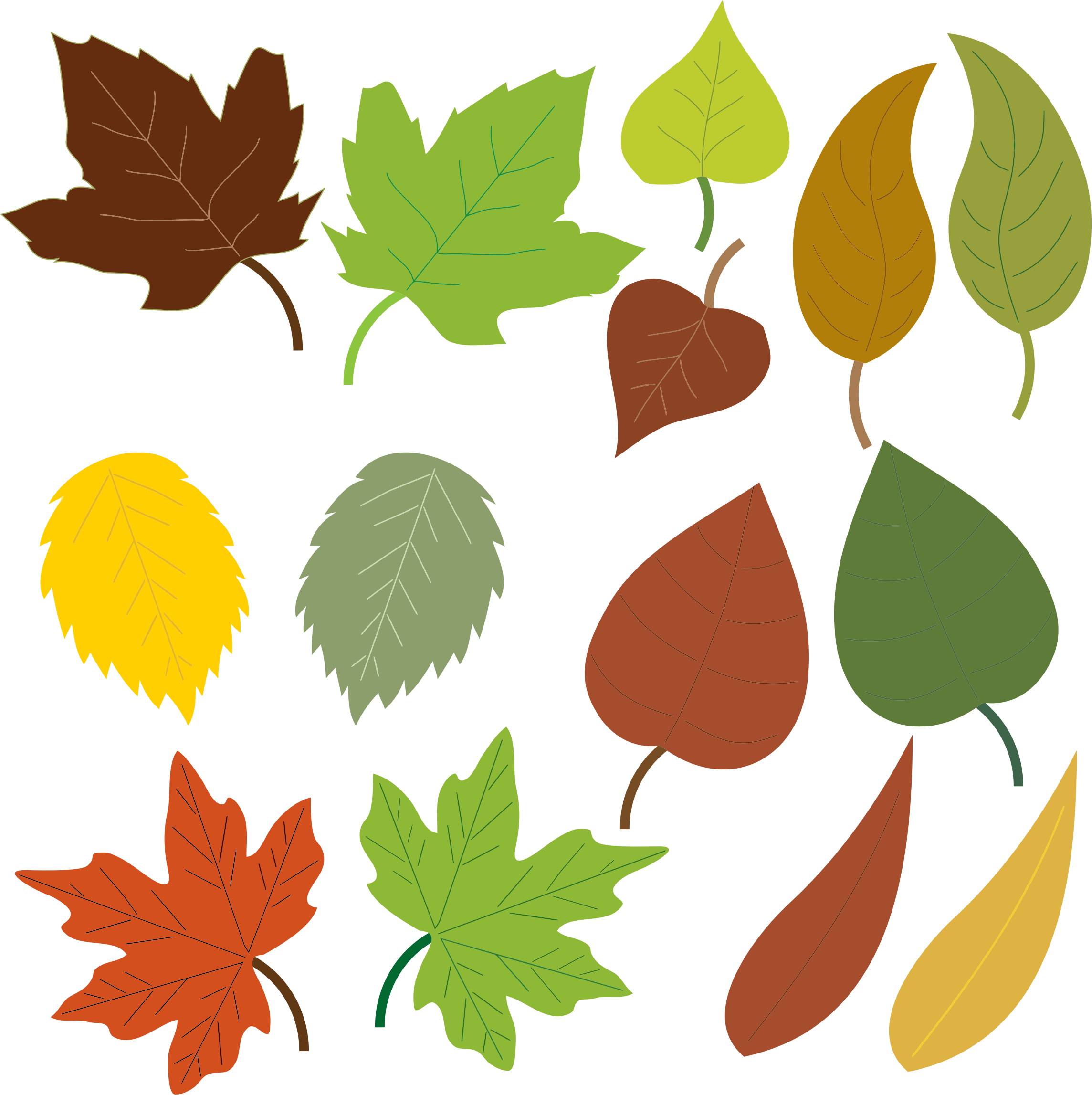 Big Image - Leaves Clipart (2288x2294), Png Download