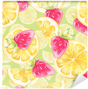 Watercolor Seamless Pattern With Lemon Slice - Lemon (400x400), Png Download