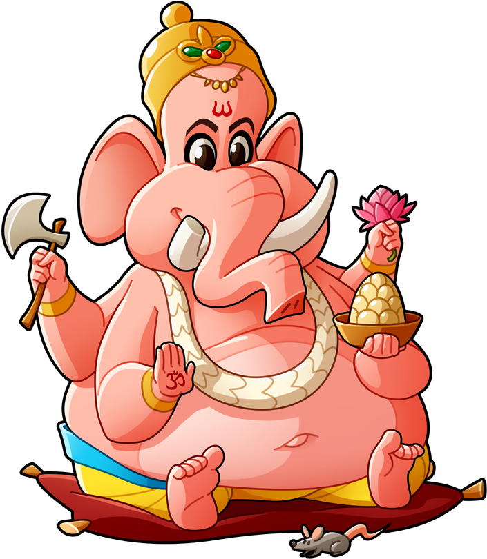 Lord Ganesh Png Photo - Ganesh Cartoon (800x850), Png Download