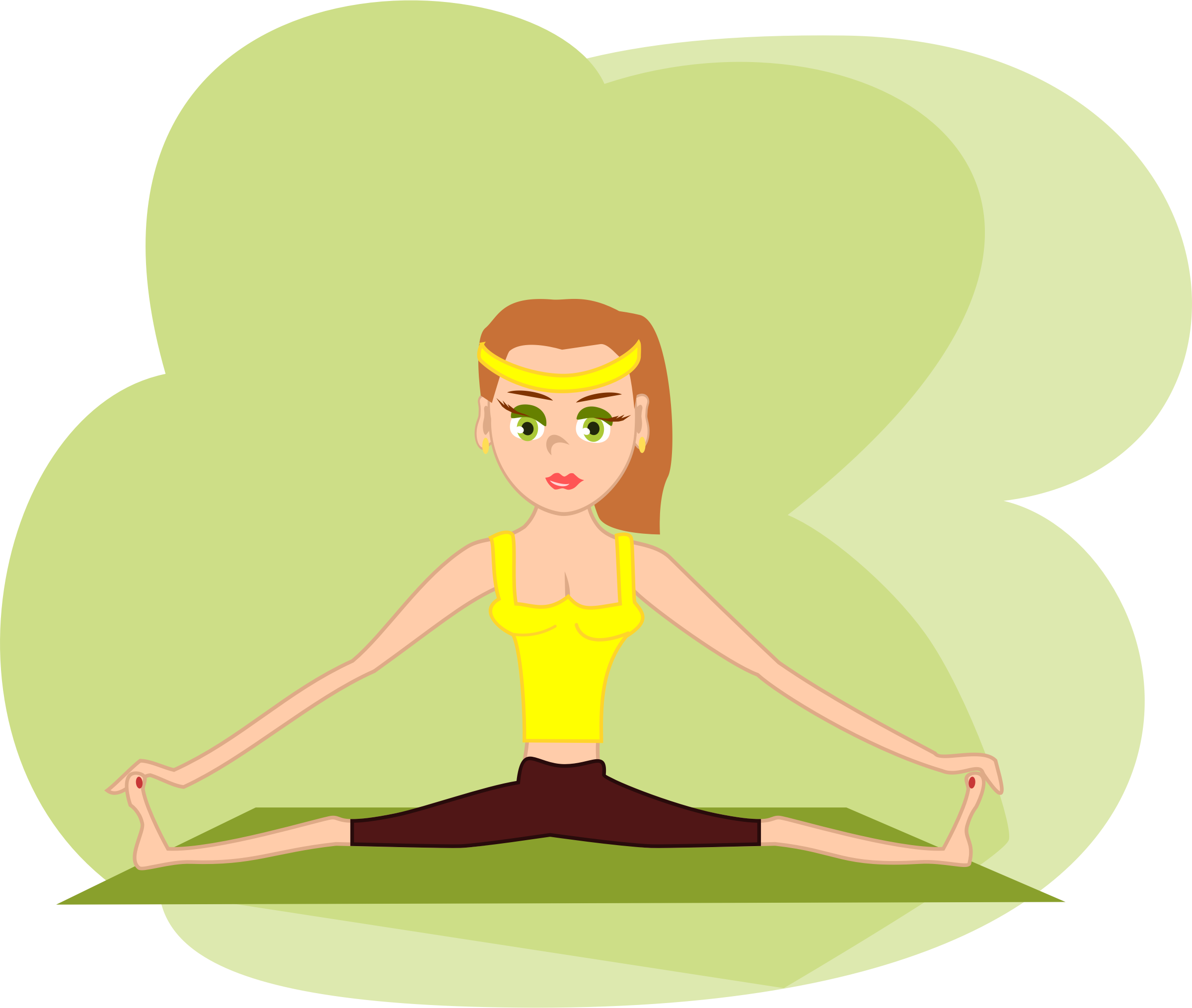 Meditation Clipart Keep Fit - Fit Girl Clipart Png (2400x2030), Png Download