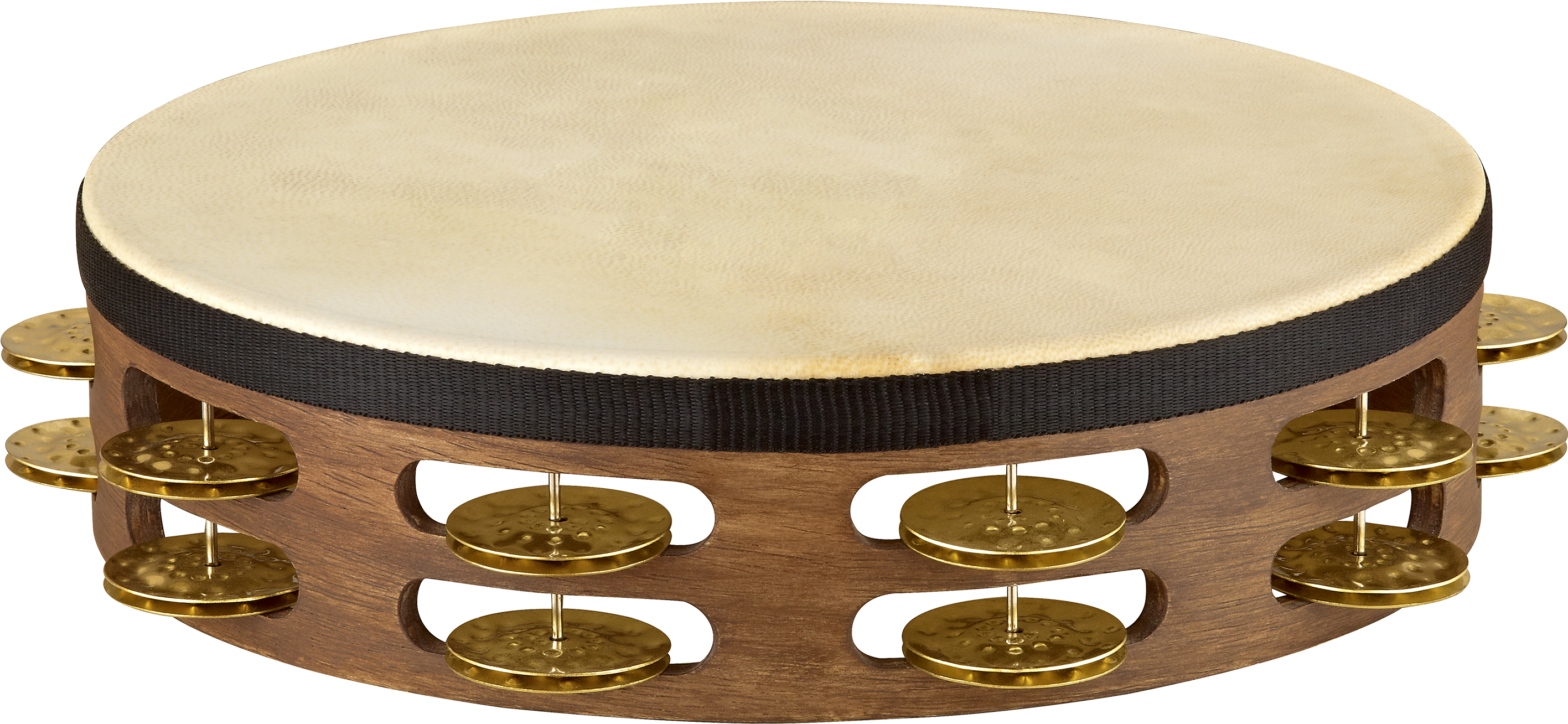 Vintage Goat Skin Wood Tambourine - Vintage Tambourine (3600x2700), Png Download