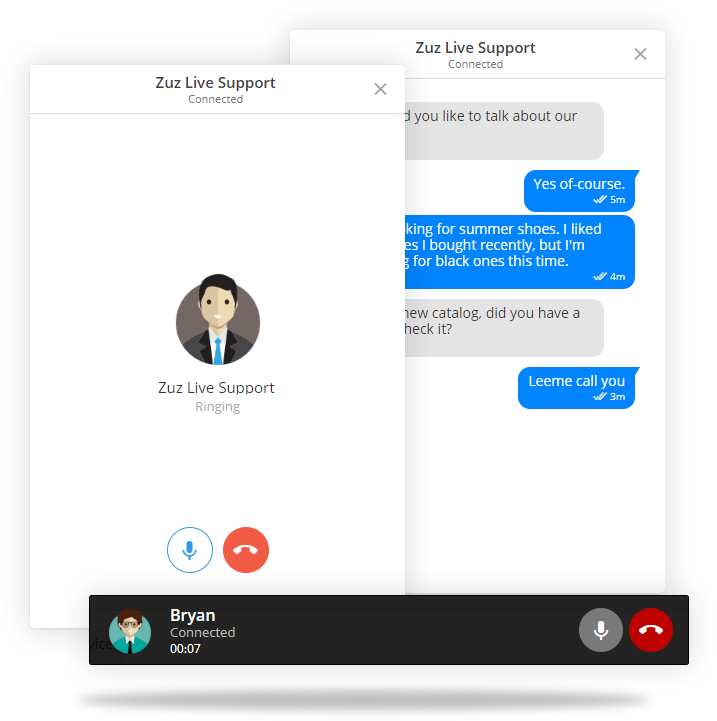 Zuz Live Web Phone Call & Chat Support Plugin For Wordpress - Wordpress (728x750), Png Download