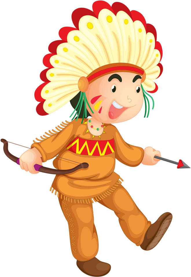 Wild West Clipart Cowboys And Indians - Indianer Clipart (689x1024), Png Download