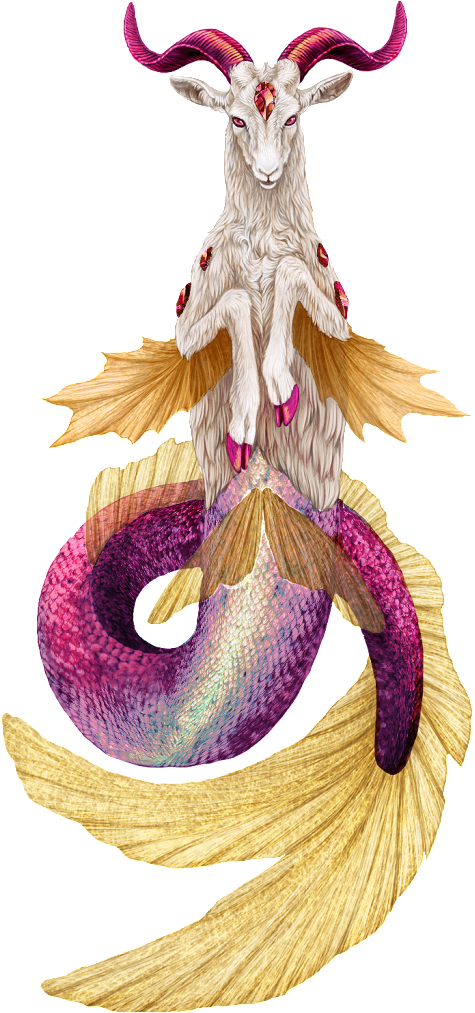 Pretty Excited That My Zodiac Is Basically A Goat Mermaid - Capricorn Art (498x1022), Png Download