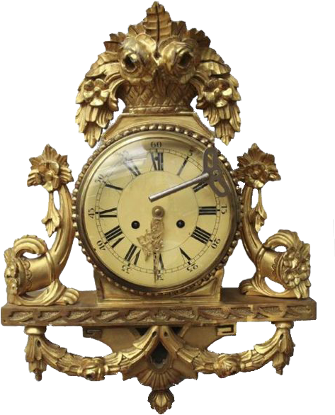 Wall Watch Png Image - Swedish Golden Wall Clock (500x700), Png Download