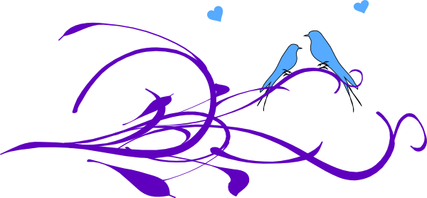 At Getdrawings Com Free For Personal Use - Love Birds Clipart (600x278), Png Download