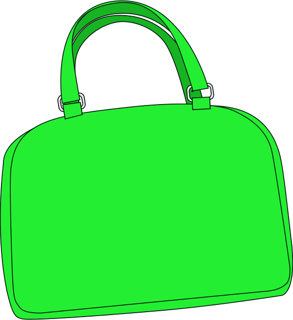 Purse Clipart Wallet - Green Purse Clip Art (600x655), Png Download