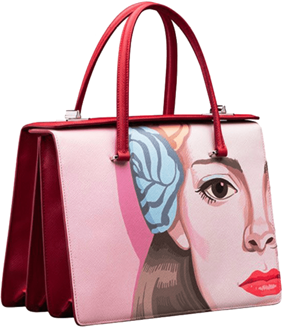 Prada Pink Designer Handbag Transparent Background - Prada Bags New Collection (728x707), Png Download
