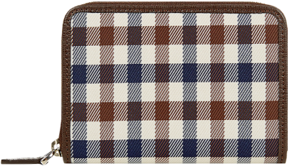 Small Club Check Wallet - Club Check Slim Zip Wallet Aquascutum (460x611), Png Download