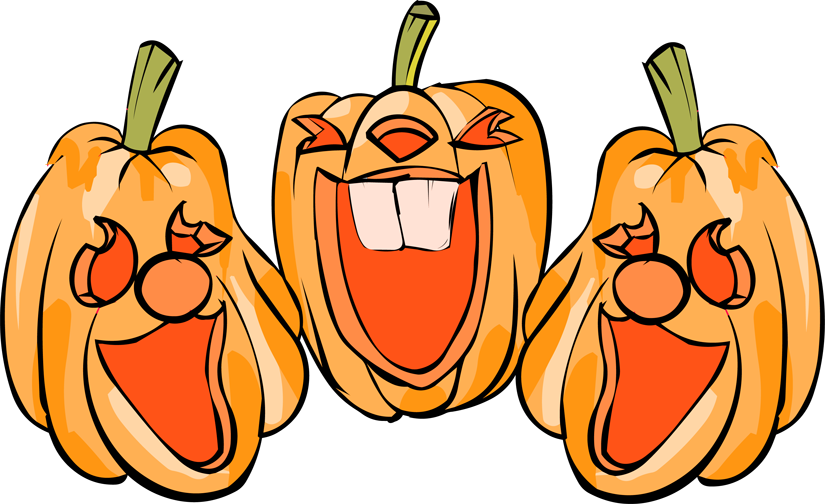 Jack O Lantern Pix For Sad Jack Lantern Clipart - Laughing Jack O Lantern (825x504), Png Download