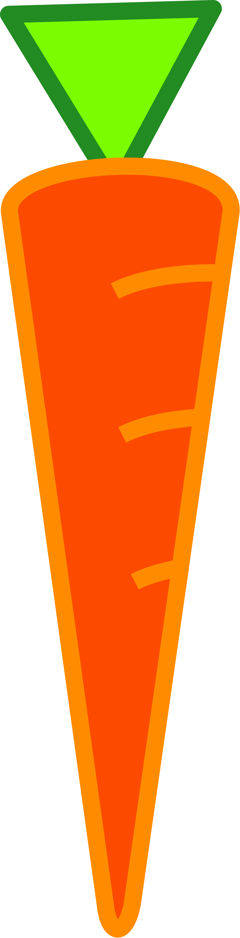 Carrot Clipart Orange Carrot - Carrot Drawing Transparent Background (768x3000), Png Download