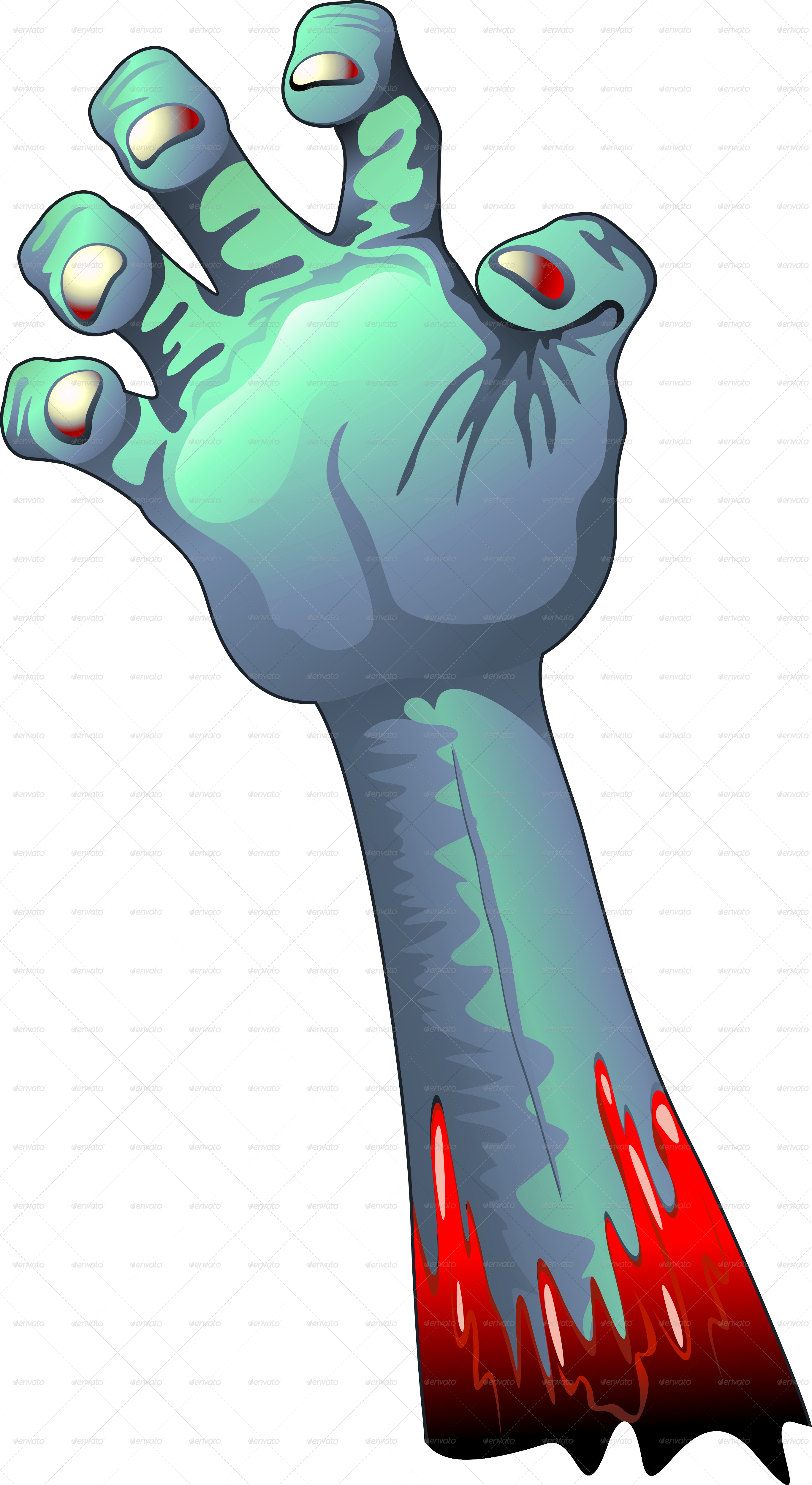 Zombie Hand Transparent Image - Transparent Zombie Hand Png (2735x5001), Png Download