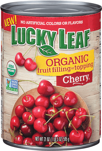Organic Cherry Fruit Filling - Lucky Leaf Organic Cherry Fruit Filling Or Topping (750x563), Png Download