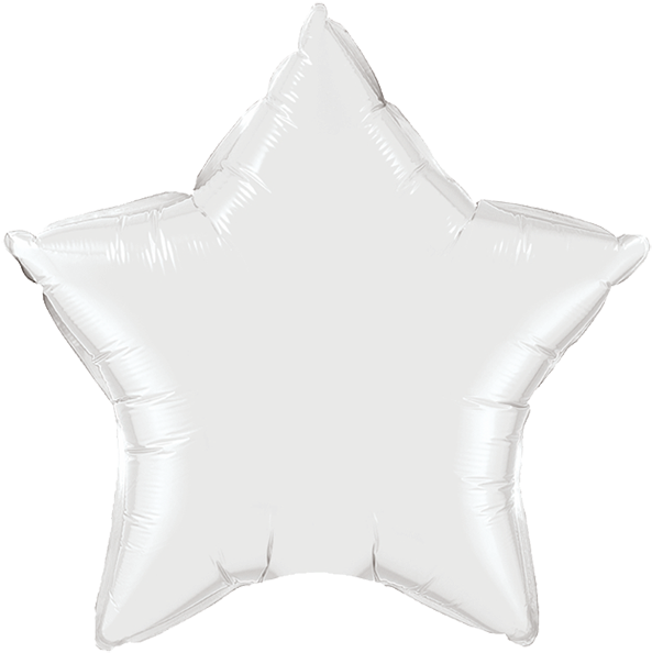 20" White Star Foil Balloon - Baby Blue Star Balloons (500x500), Png Download