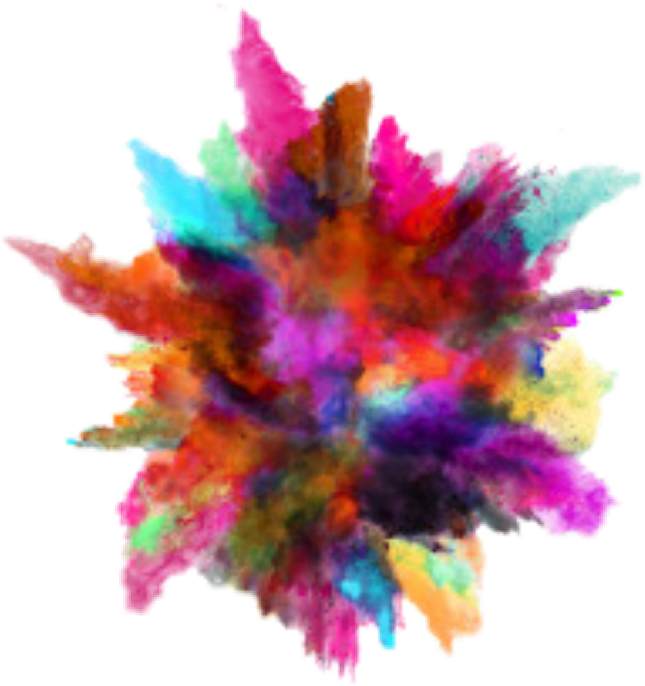 Powder Burst Pow Explode Colors 3d - Lucidez É Dura Minha Filha (645x686), Png Download