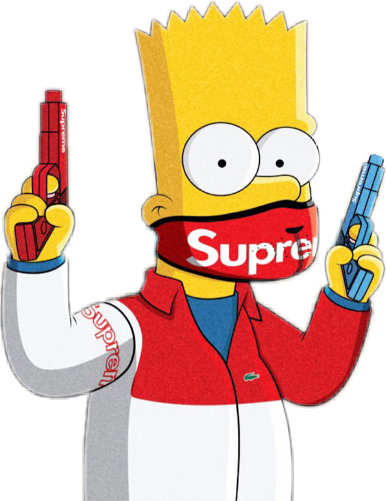 Bart Simpson Bartsimpson Gang Trap - Bart Simpson With A Gun (791x1027), Png Download