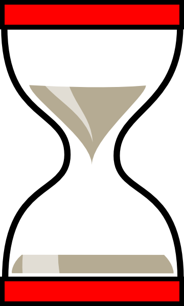 Jpg Black And White Library Free On Dumielauxepices - Sanduhr Clipart Rot (360x598), Png Download