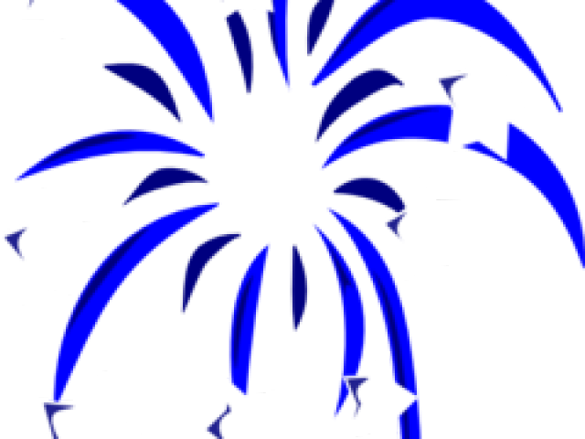 Fireworks Clipart Blue - July Clipart (640x480), Png Download