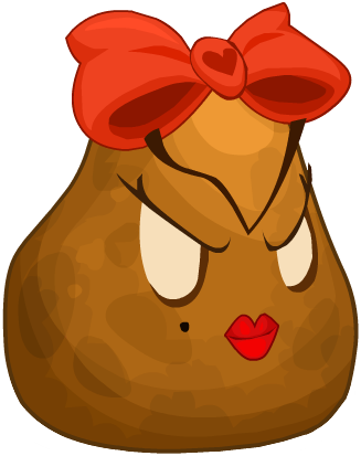 Angry Potato - Clicker Heroes Angry Potato (327x413), Png Download