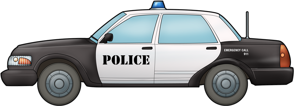 Done Clip Art Panda Free Images - Police Car Clipart Png (1000x425), Png Download