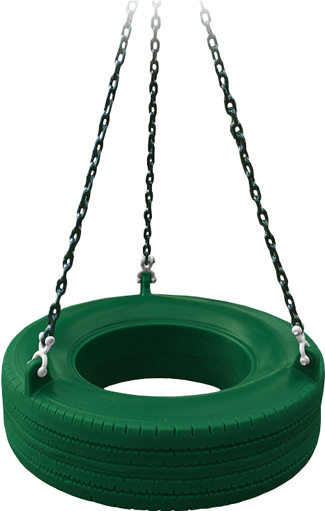 By Recycling Scrap Tires And Transforming Them Into - Gorilla Playsets Commercial Grade Tire Swing; Green (600x730), Png Download