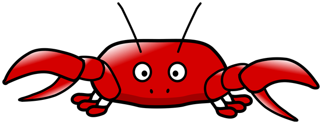 Crab Clipart Giant Crab - Cartoon Crab Shower Curtain (665x257), Png Download