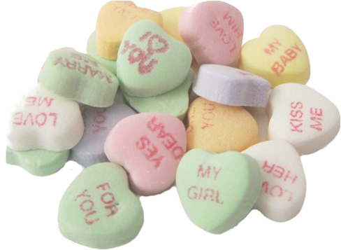 Candy, Food, And Overlay Image - Heart Candy Transparent Background (500x358), Png Download