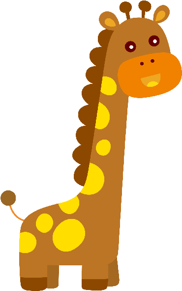 Giraffe Clipart Etsy - Baby Giraffe Cartoon Png (600x600), Png Download