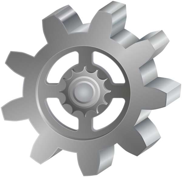 Silver Deco Gear Png Clip Art Image - Clip Art (600x584), Png Download