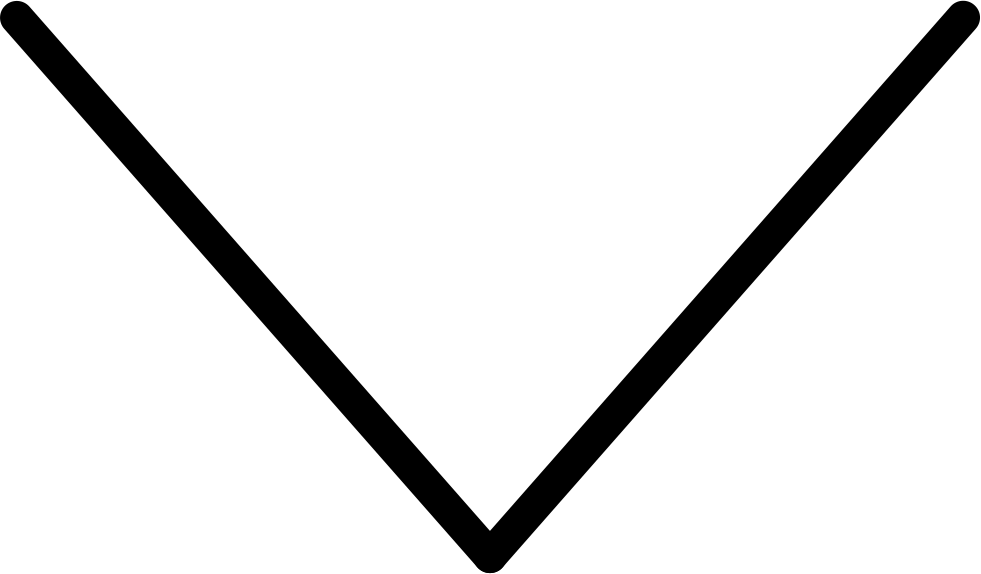 Drop Down Arrow - Black V Transparent (981x574), Png Download