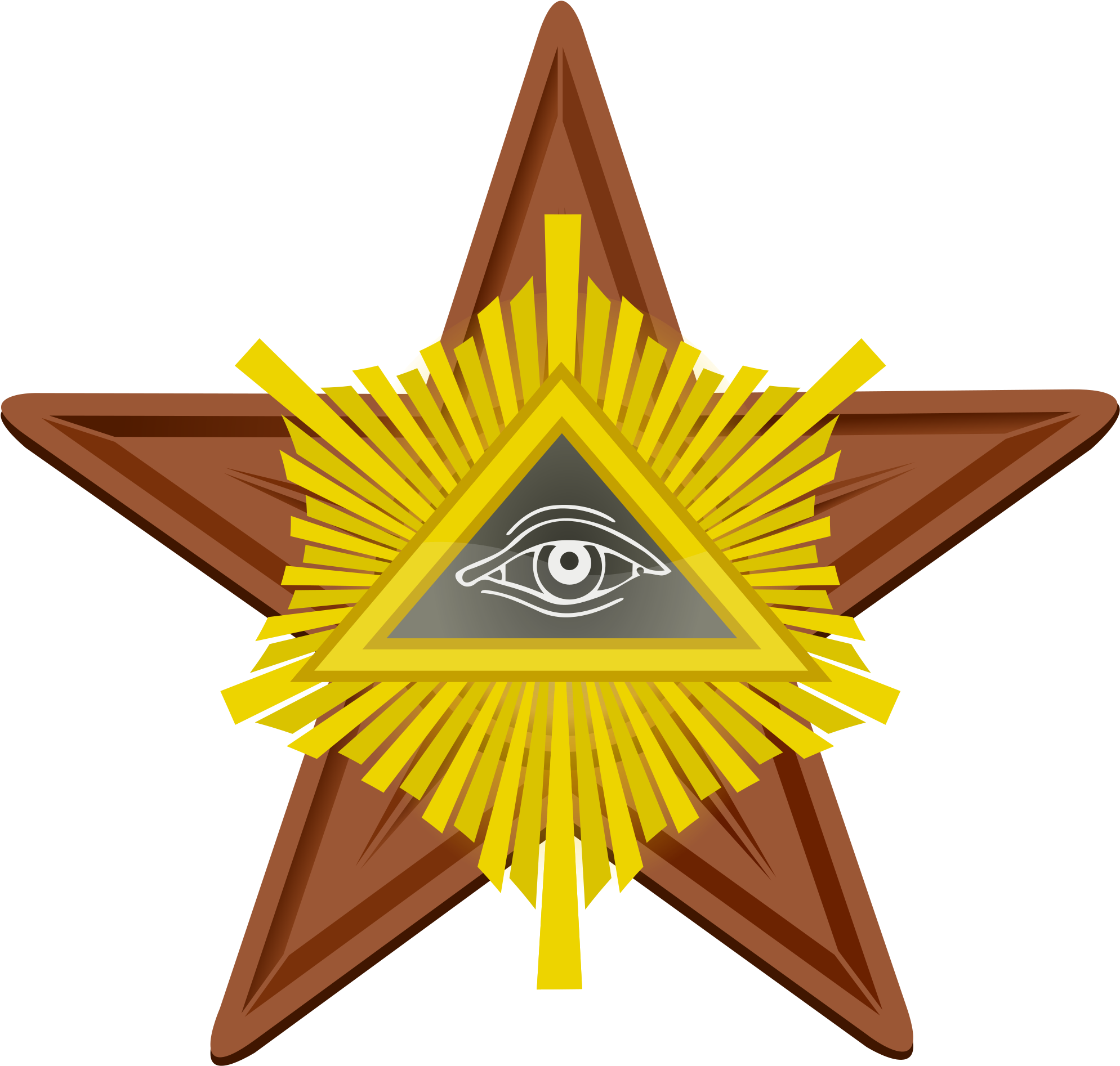 File - Barnstar - Illuminati - Svg - Illuminati Svg (630x600), Png Download