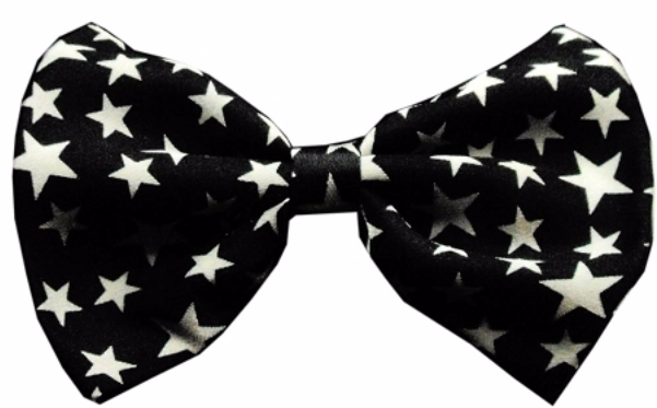 Dog Bow Tie Black And White Stars - Mirage Pet Products Dog Bow Tie, Black (600x600), Png Download