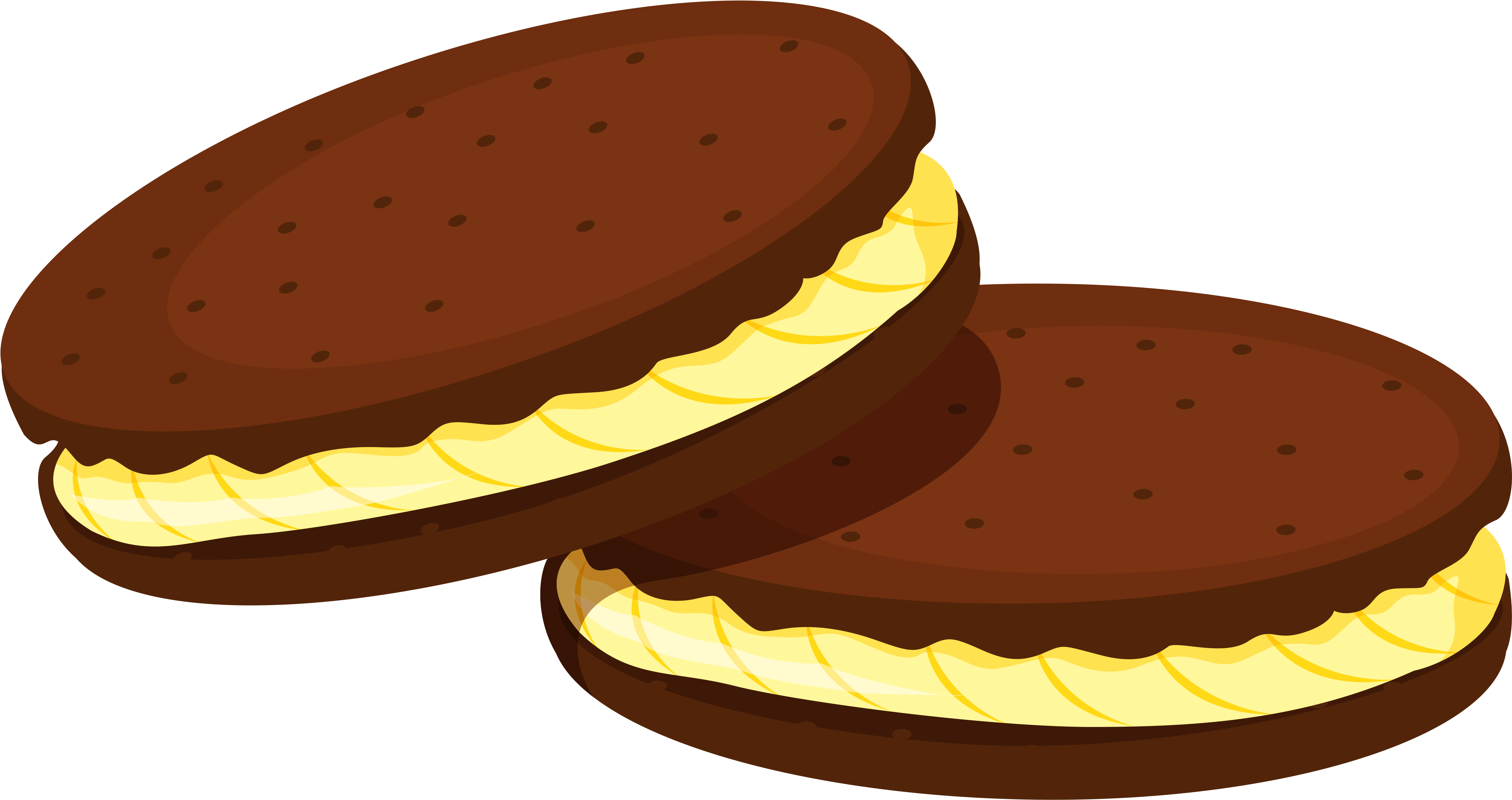 Cocoa Sandwich Biscuit Png Clipart Picture - Biscuits Clipart (5000x2724), Png Download