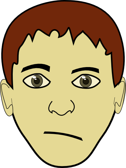 Brown Hair Boy Face Png Images (444x591), Png Download