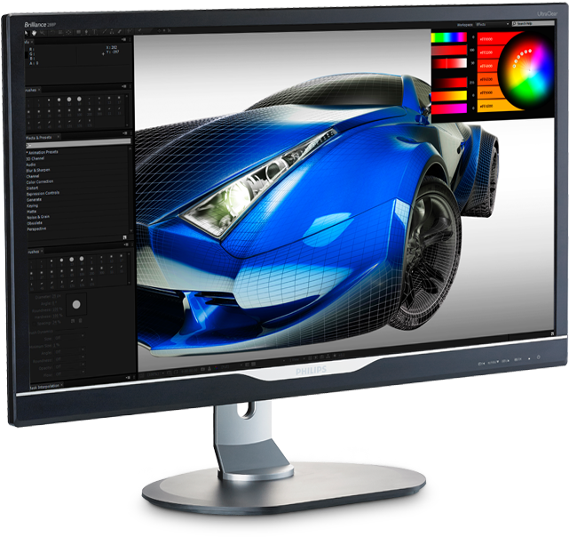 Full Range Monitor - Philips 288p6ljeb 28" 4k Ultra Hd Led Monitor (662x643), Png Download