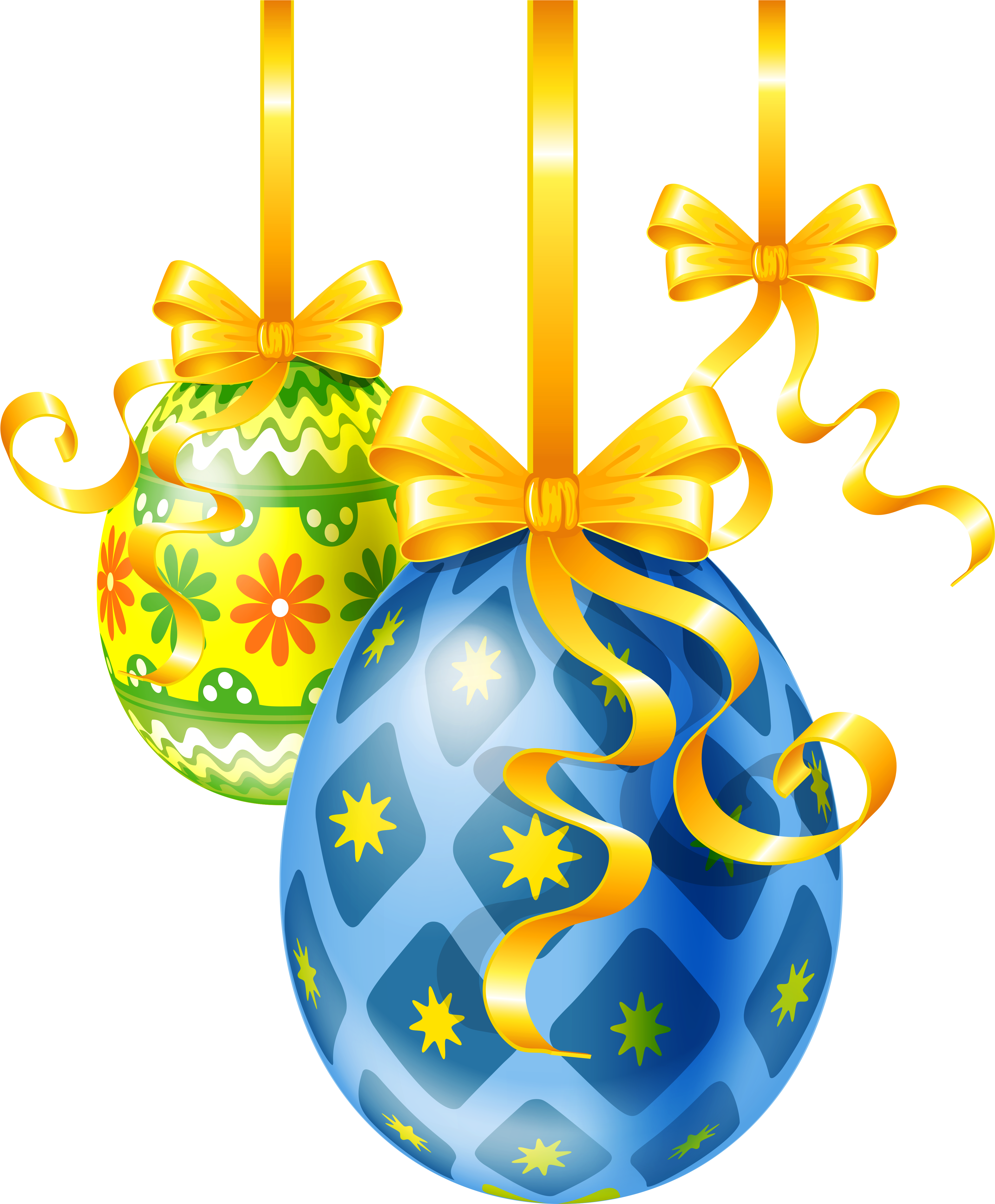 Easter Eggs Hanging Transparent (4215x5114), Png Download