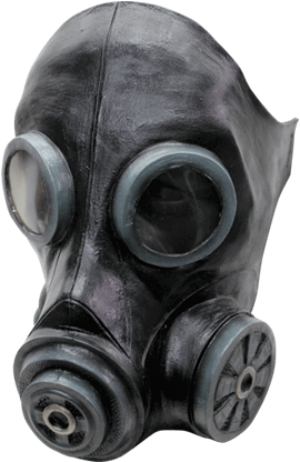 Black Smoke Mask - Black Gas Mask (415x415), Png Download
